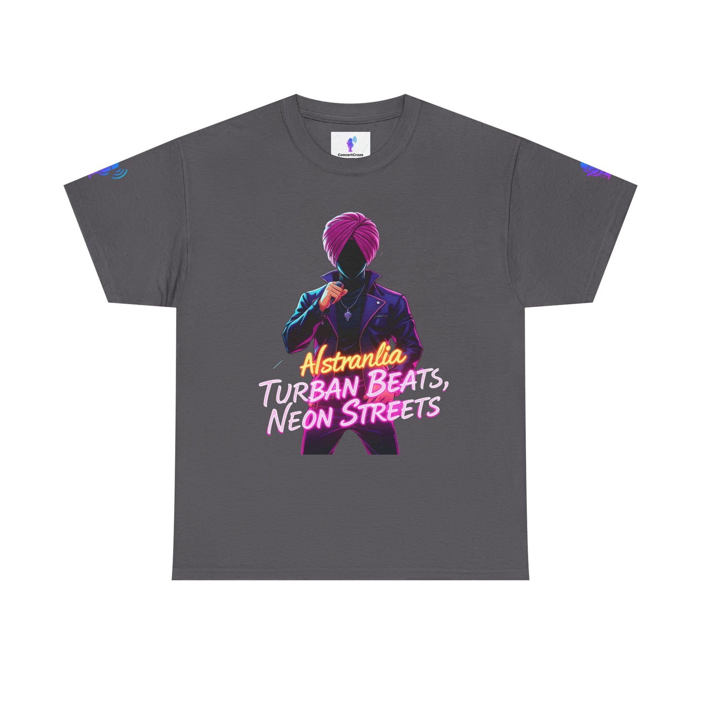 Punjabi Performer Tee with Neon Turban Aura
