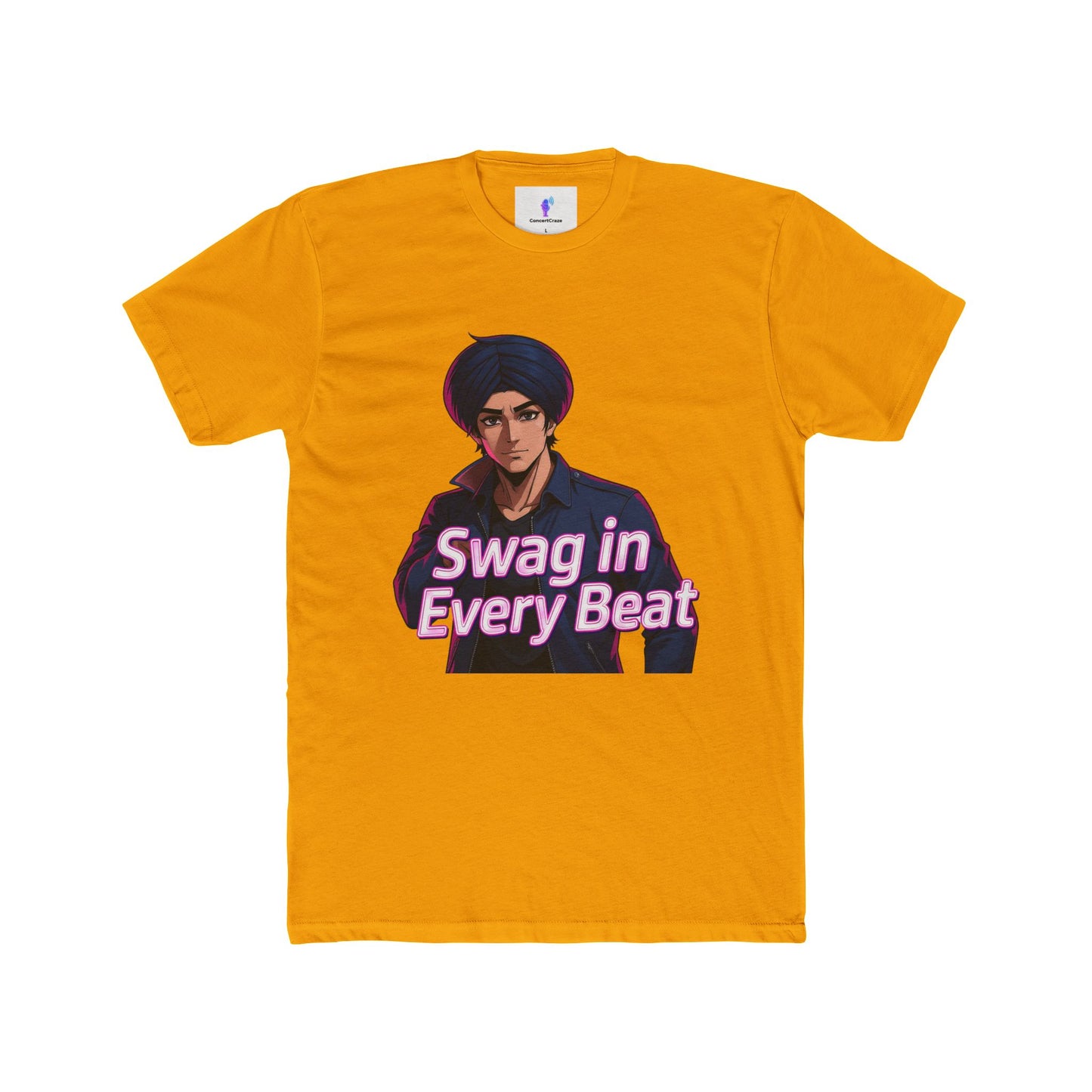 T-Shirt - Anime Punjabi Character with Swag in Every Beat Design