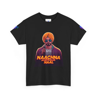 T-Shirt - Anime Punjabi Singer Neon Turban Mic Cyberpunk Stage Lights