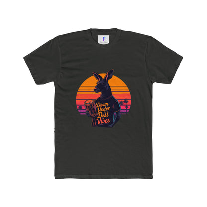 Crew Tee with &quot;Down Under Desi Vibe&quot; Kangaroo Design