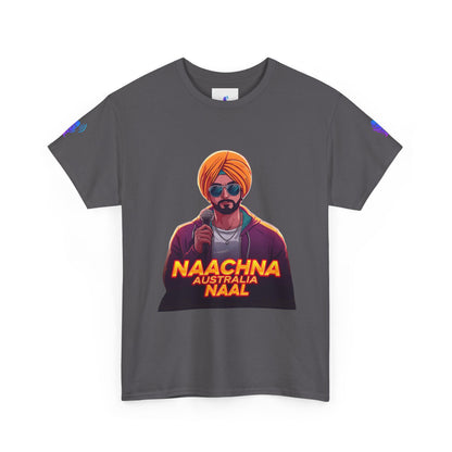 T-Shirt - Anime Punjabi Singer Neon Turban Mic Cyberpunk Stage Lights