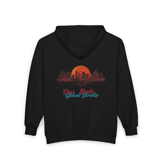 Unisex Heavy Blend™ Full Zip Hooded Sweatshirt with 'Naachna Aunty Naal' Design, Cozy Apparel for Festivals