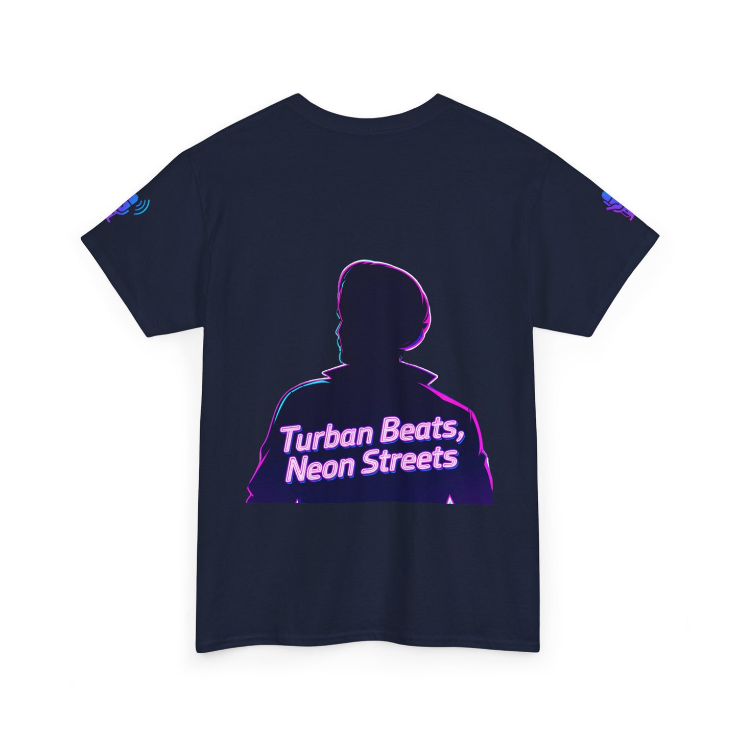 Punjabi Performer Tee with Neon Turban Aura