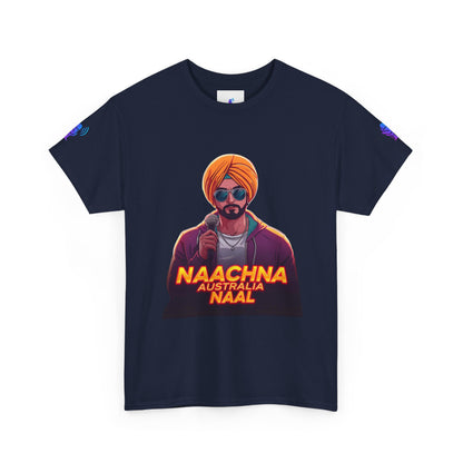 T-Shirt - Anime Punjabi Singer Neon Turban Mic Cyberpunk Stage Lights