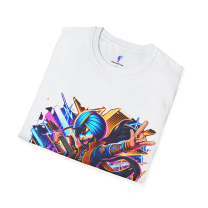 T-Shirt Anime Punjabi Rockstar Nachda Australia Naal Neon Lights