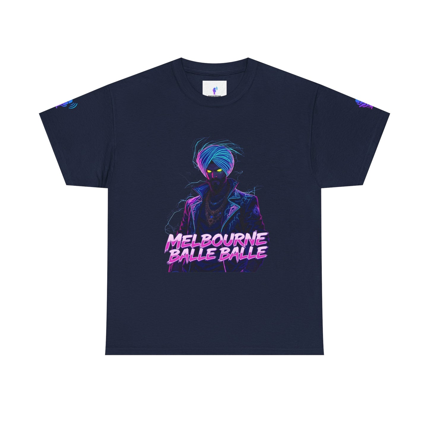 Melbourne Bhangra Unisex Heavy Cotton Tee, Graphic Tee, Gift for Dance Lovers, Streetwear