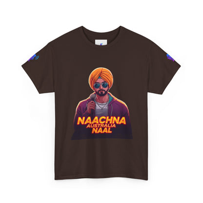 T-Shirt - Anime Punjabi Singer Neon Turban Mic Cyberpunk Stage Lights