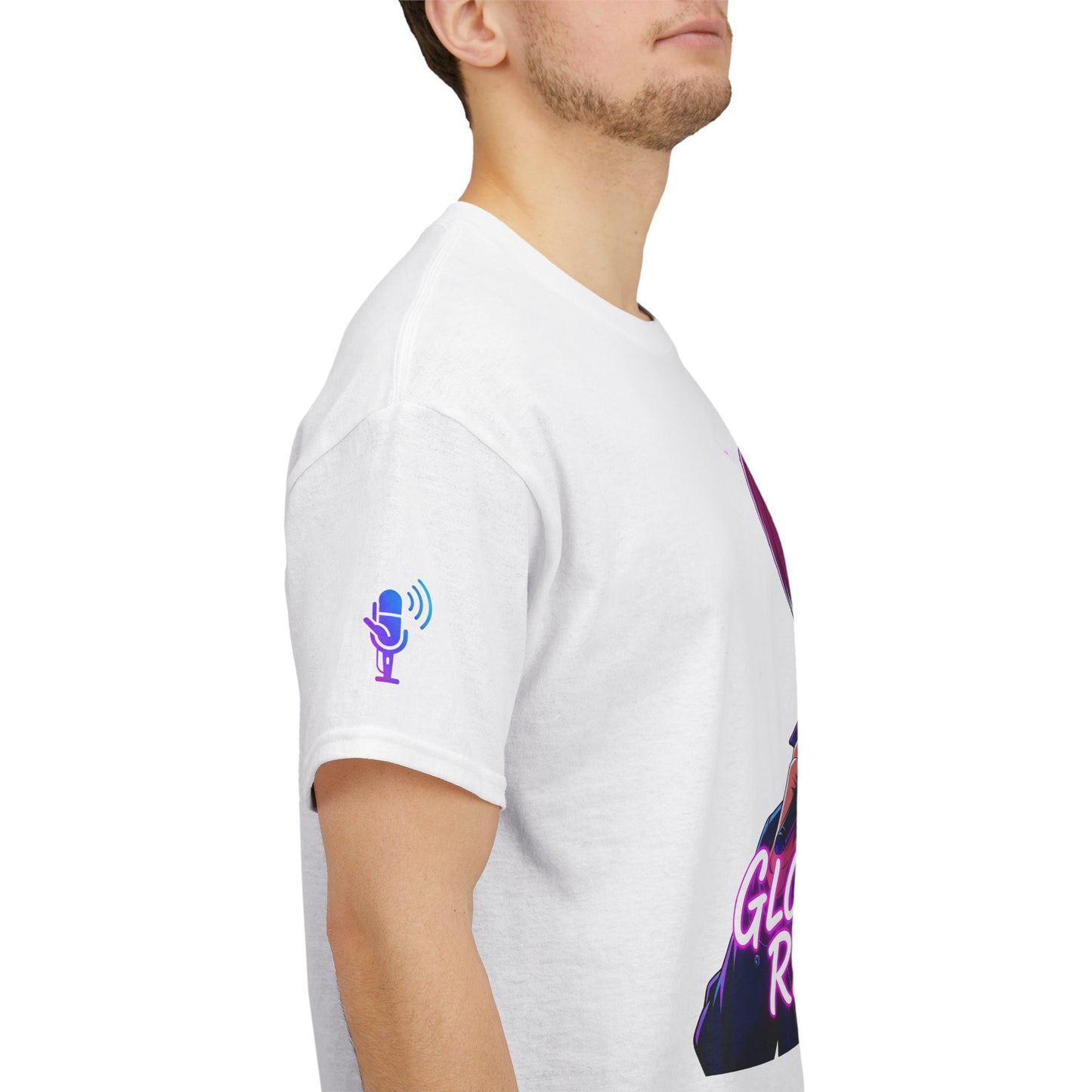 Anime Punjabi Singer Tee - Glow Vibe Repeat Neon Font Shirt