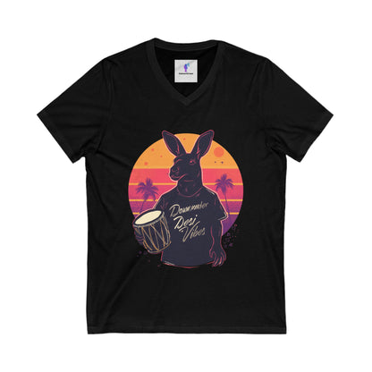 V-Neck Tee Kangaroo Down Under Desi Vibes T-Shirt