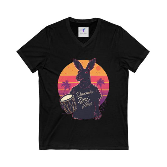V-Neck Tee Kangaroo Down Under Desi Vibes T-Shirt