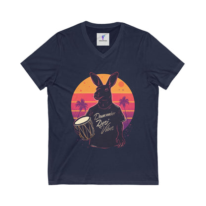 V-Neck Tee Kangaroo Down Under Desi Vibes T-Shirt