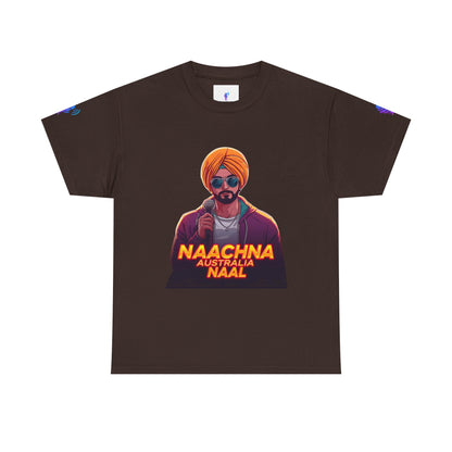 T-Shirt - Anime Punjabi Singer Neon Turban Mic Cyberpunk Stage Lights