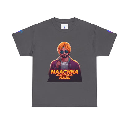 T-Shirt - Anime Punjabi Singer Neon Turban Mic Cyberpunk Stage Lights