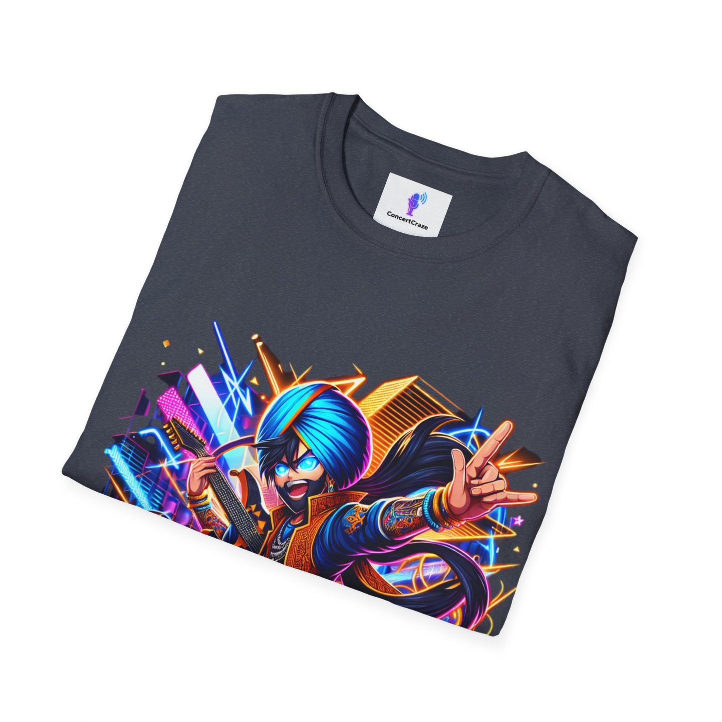 T-Shirt Anime Punjabi Rockstar Nachda Australia Naal Neon Lights