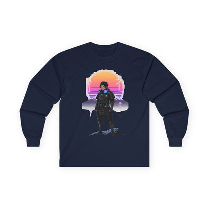 Retro Futuristic Long Sleeve Tee for Gamers
