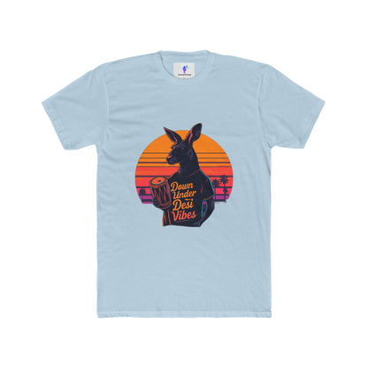 Crew Tee with &quot;Down Under Desi Vibe&quot; Kangaroo Design
