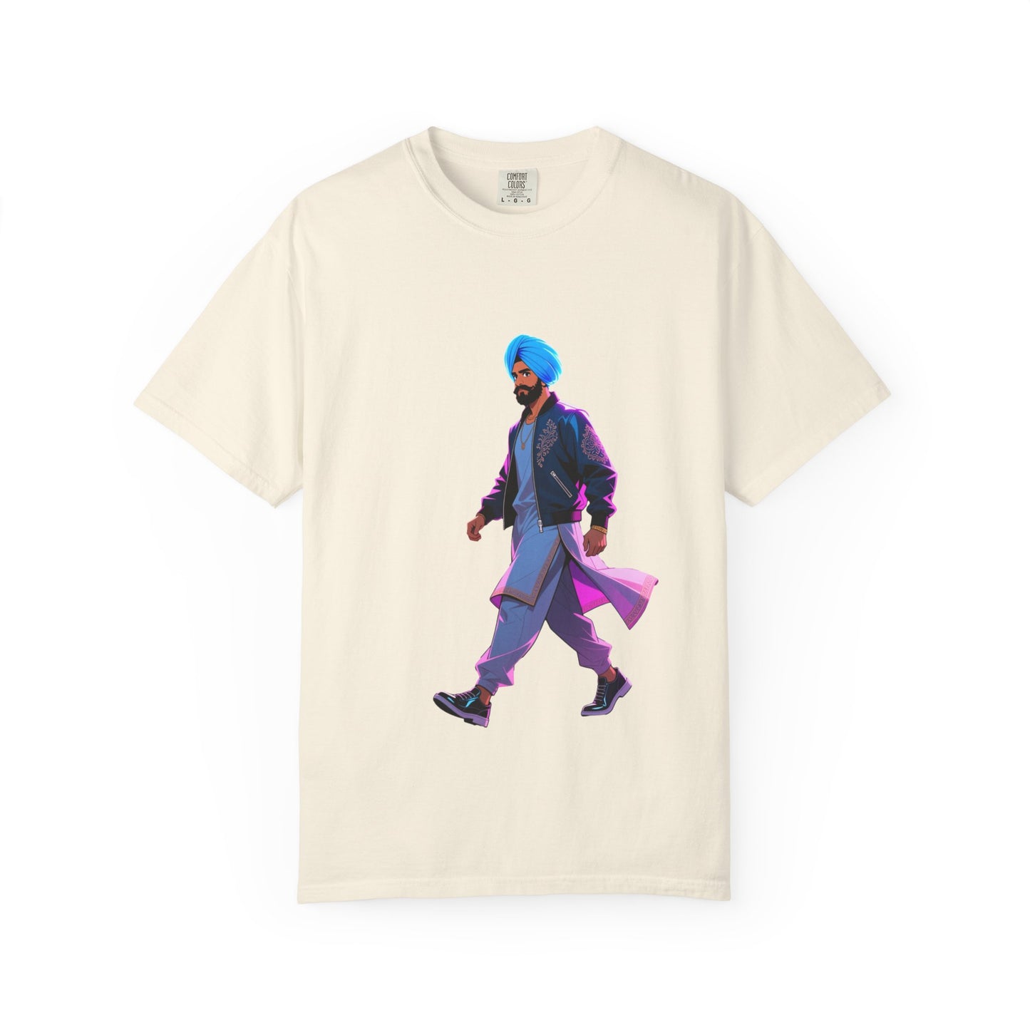 Garment-Dyed T-shirt Anime Punjabi Character Swag On Stage Tee