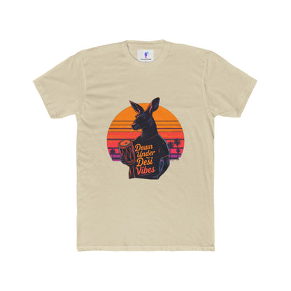 Crew Tee with &quot;Down Under Desi Vibe&quot; Kangaroo Design