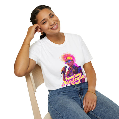Neon Punjabi T-Shirt with 'Naachna Australia Naal' Design