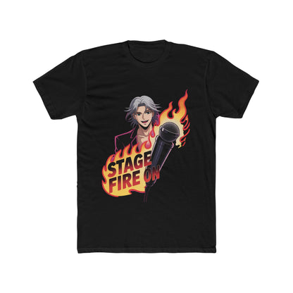 Stage Fire On Graphic Tee, Cool Music Shirt, Fun Gift for Musicians, Concert Outfit, Unisex Cotton Crew Tee