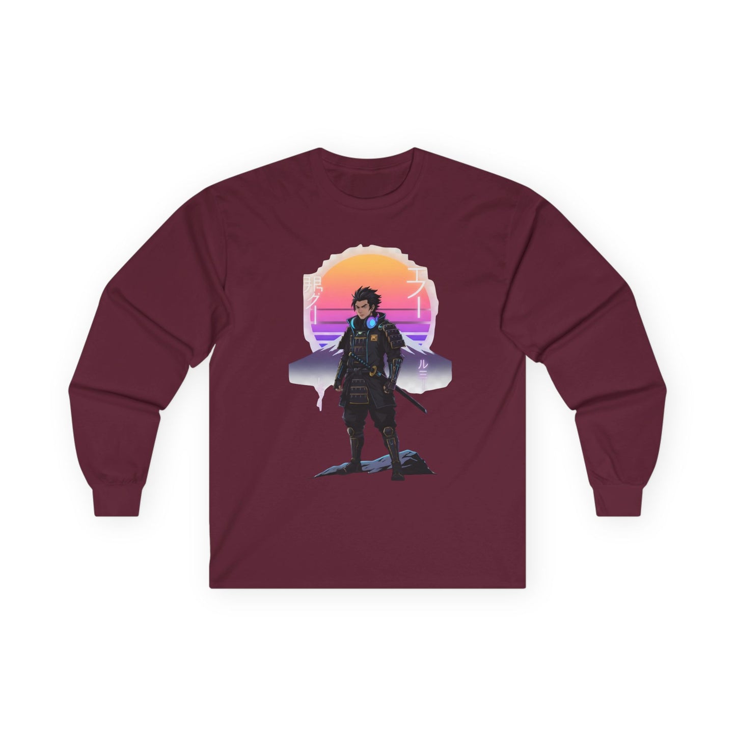 Retro Futuristic Long Sleeve Tee for Gamers