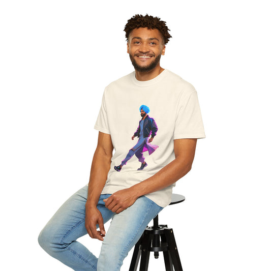 Garment-Dyed T-shirt Anime Punjabi Character Swag On Stage Tee