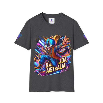 T-Shirt Anime Punjabi Rockstar Nachda Australia Naal Neon Lights