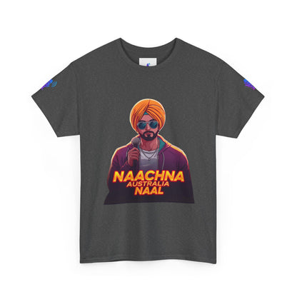 T-Shirt - Anime Punjabi Singer Neon Turban Mic Cyberpunk Stage Lights