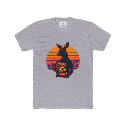 Crew Tee with &quot;Down Under Desi Vibe&quot; Kangaroo Design