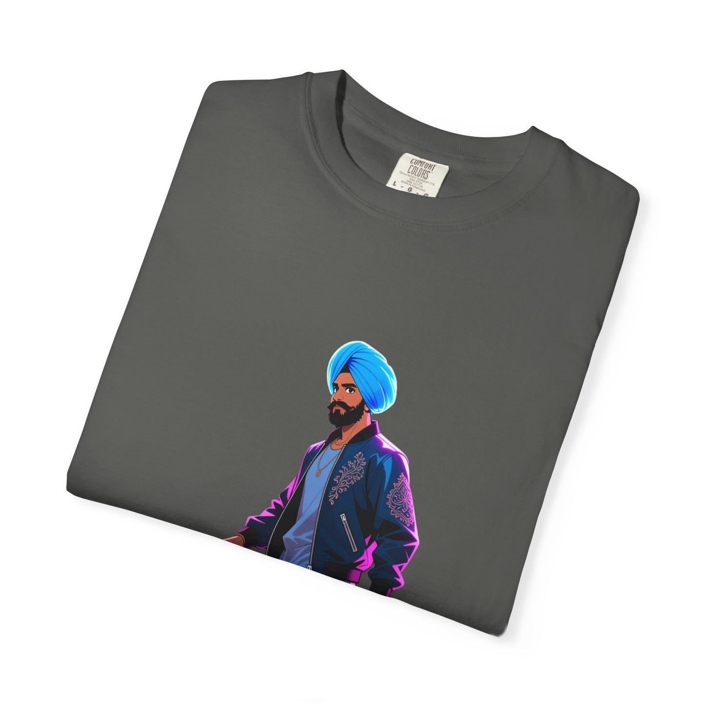 Garment-Dyed T-shirt Anime Punjabi Character Swag On Stage Tee