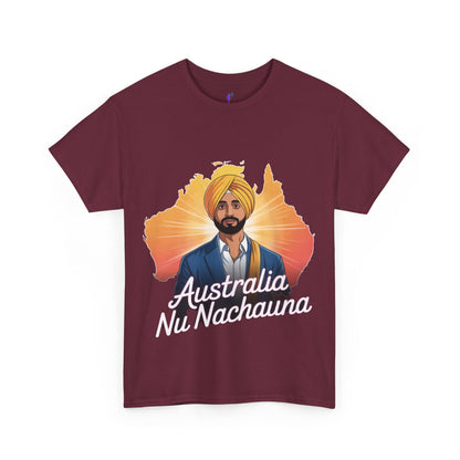T-Shirt Anime Style Punjabi Singer Australia Map Neon Font Tee