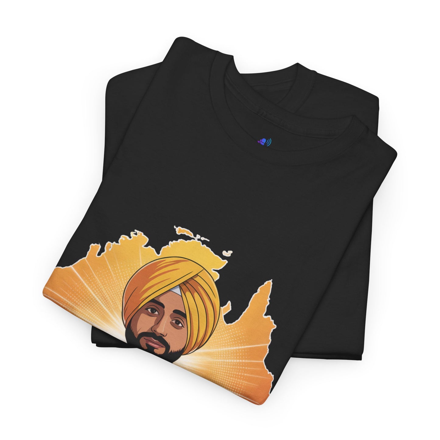 T-Shirt Anime Style Punjabi Singer Australia Map Neon Font Tee