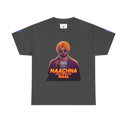 T-Shirt - Anime Punjabi Singer Neon Turban Mic Cyberpunk Stage Lights