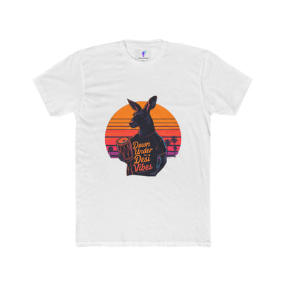 Crew Tee with &quot;Down Under Desi Vibe&quot; Kangaroo Design