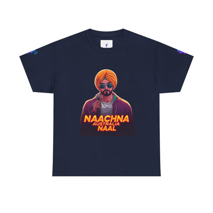 T-Shirt - Anime Punjabi Singer Neon Turban Mic Cyberpunk Stage Lights