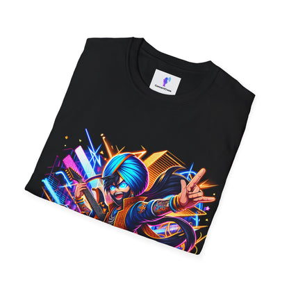 T-Shirt Anime Punjabi Rockstar Nachda Australia Naal Neon Lights