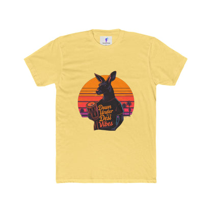 Crew Tee with &quot;Down Under Desi Vibe&quot; Kangaroo Design