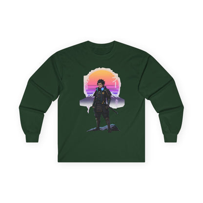 Retro Futuristic Long Sleeve Tee for Gamers