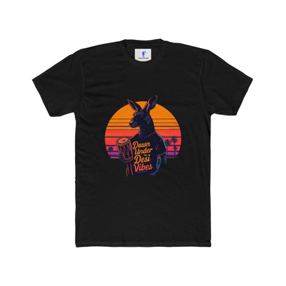 Crew Tee with &quot;Down Under Desi Vibe&quot; Kangaroo Design