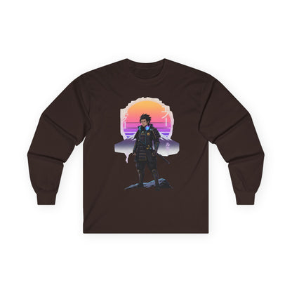Retro Futuristic Long Sleeve Tee for Gamers